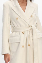 Luciana Waist Tie Trench Coat Oat