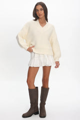 Samaya Chunky Knit Sweater Cream