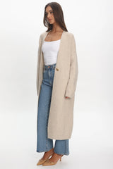 Last Light Longline Oversized Coat Oat