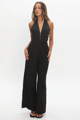 Enlighten Halterneck Jumpsuit Black