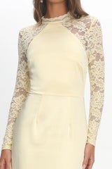 Lucha Lace Sleeve Maxi Dress Butter