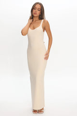 Fall Moon Cut-Out Back Maxi Dress Ivory