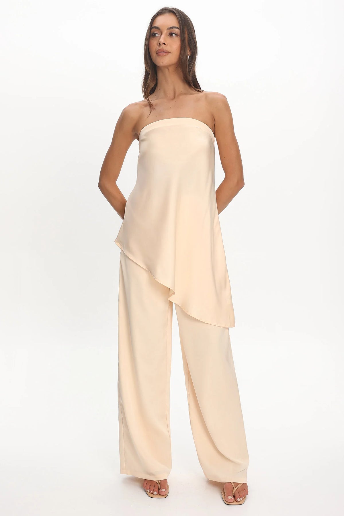 Danita Elastic Waist Pants Vanilla