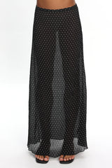 LIONESS Ford Maxi Skirt Onyx Polka
