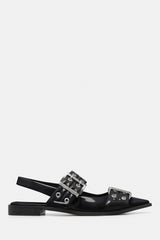 THERAPY Matilda Pointed Flat Black Patent