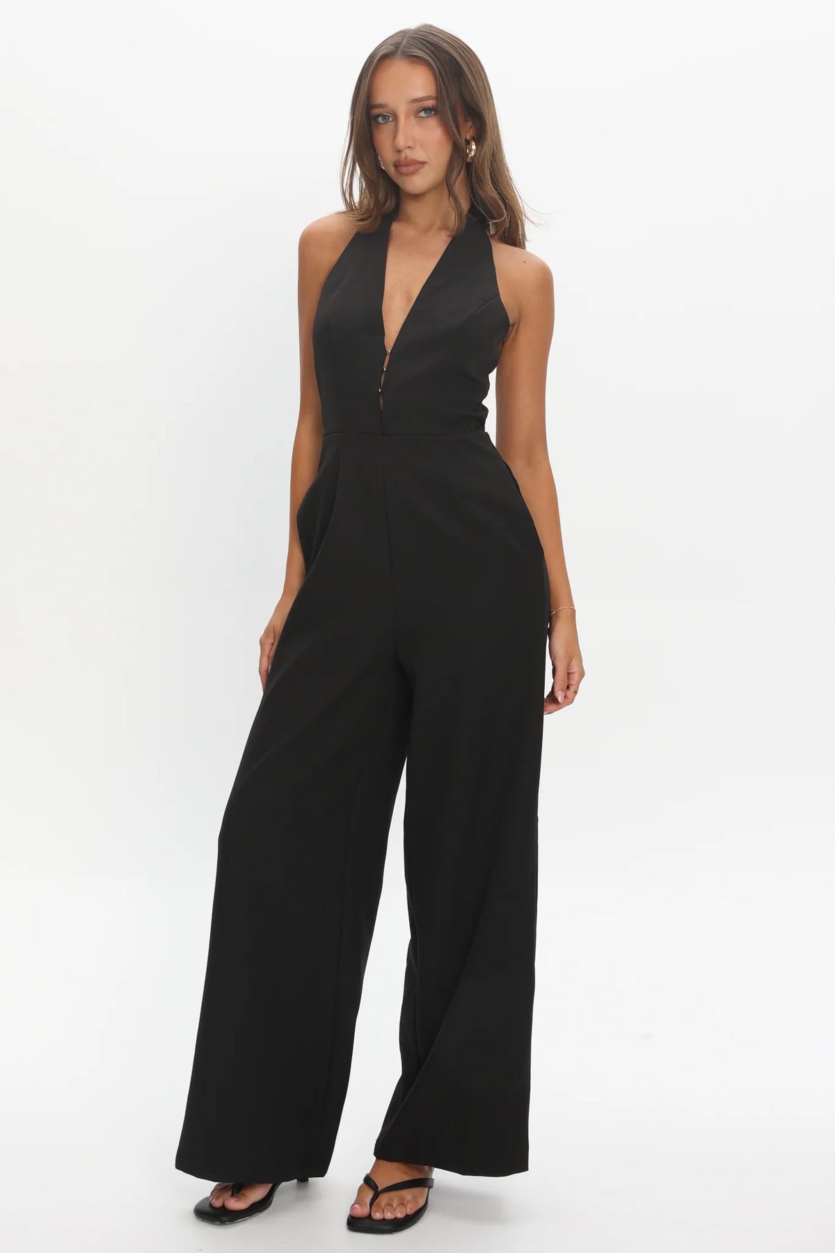 Enlighten Halterneck Jumpsuit Black