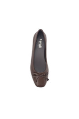 VERALi Eugenie Ballet Flats Chocolate Brown Micro