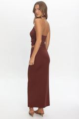 Perez Bodycon Maxi Skirt Wine