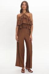 Darylyn Wide Leg Pants Chocolate