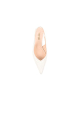 VERALi Lush Slingback Kitten Heels Chalk White